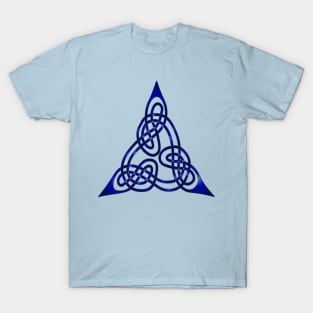 Triangle Knot With Doubled Threads Blue T-Shirt